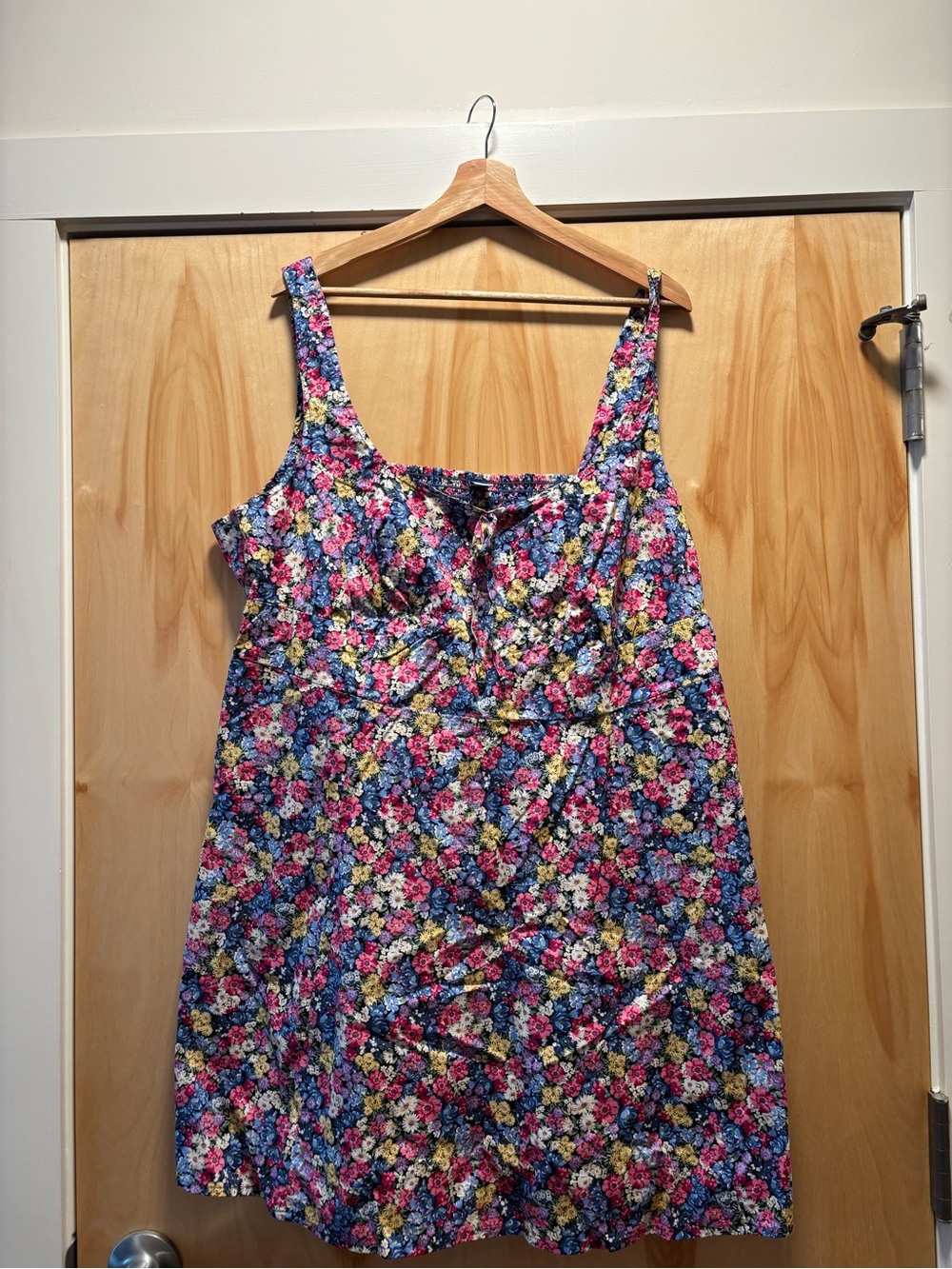 Floral Print Tank Dress - Pink Multi